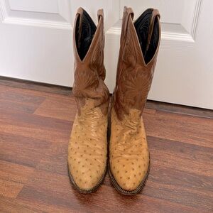 Dan Post Men’s Ostrich Leather Cowboy Boots